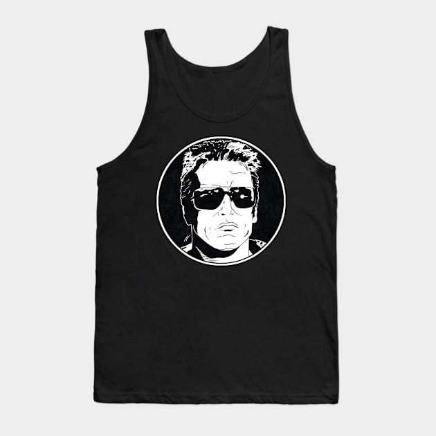 THE TERMINATOR (Circle Black and White) Tank Top by Famous Weirdos